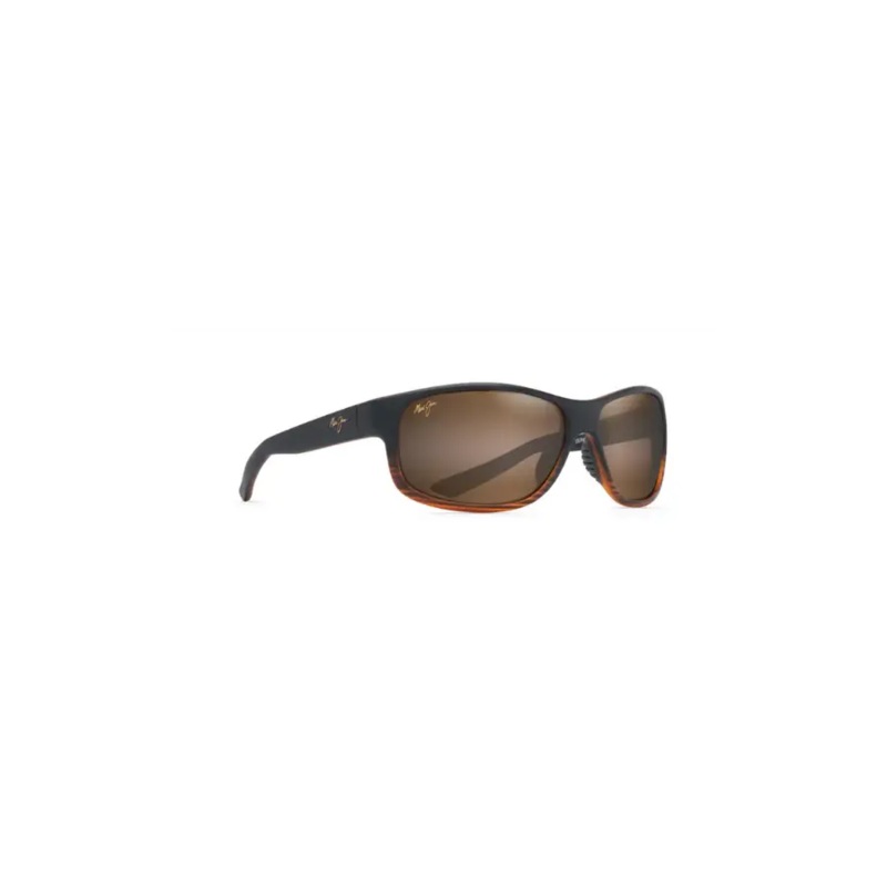 MAUI JIM KAIWI CHANNEL POLARIZED SUNGLASSES GREY BLACK STRIPE NEUTRAL GREY