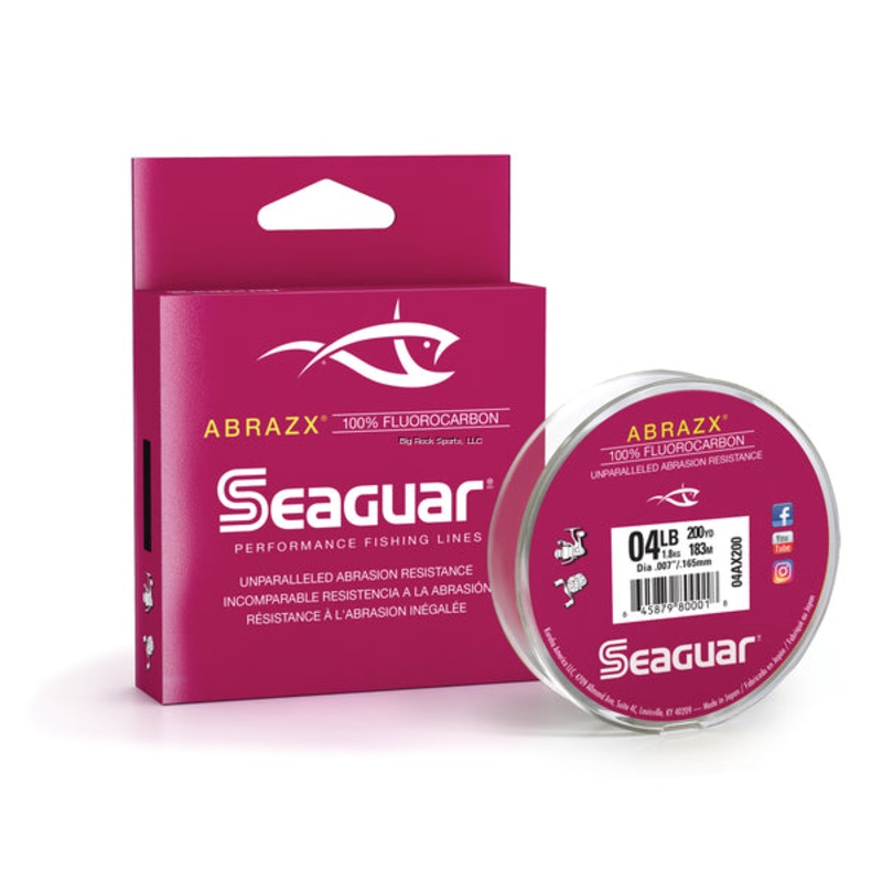 Seaguar AbrazX 100% Fluorocarbon Main Line 200yd 4lb