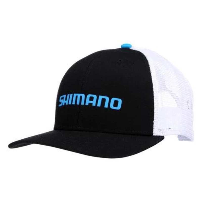 Shimano CCA Welded OSFM Trucker Cap Snapback Black One Size Fits All Black/Blue/White