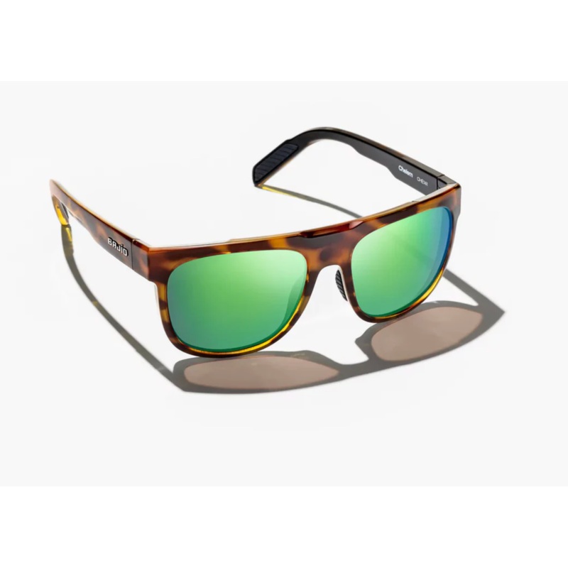 Bajio Chelem Sunglasses Brown Tortoise Gloss Green Mirror (Polycarbonate Lenses)