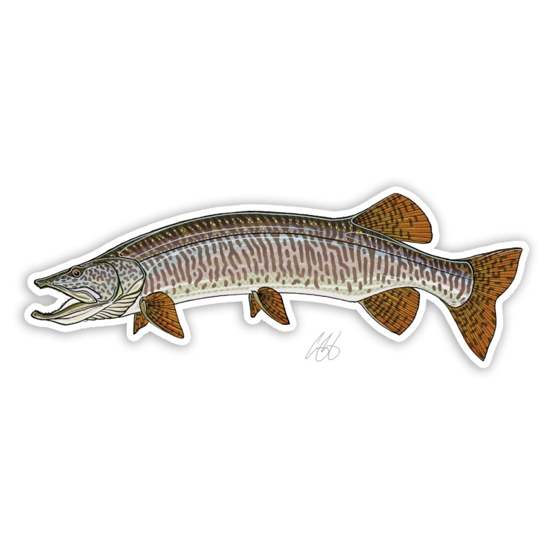 Casey Underwood Muskie Decal Sticker