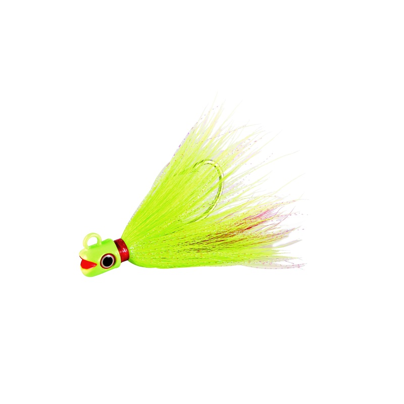 S&S Jigs Smilin’ Bill Bucktail Jigs (New Ver.) White Pearl 1oz