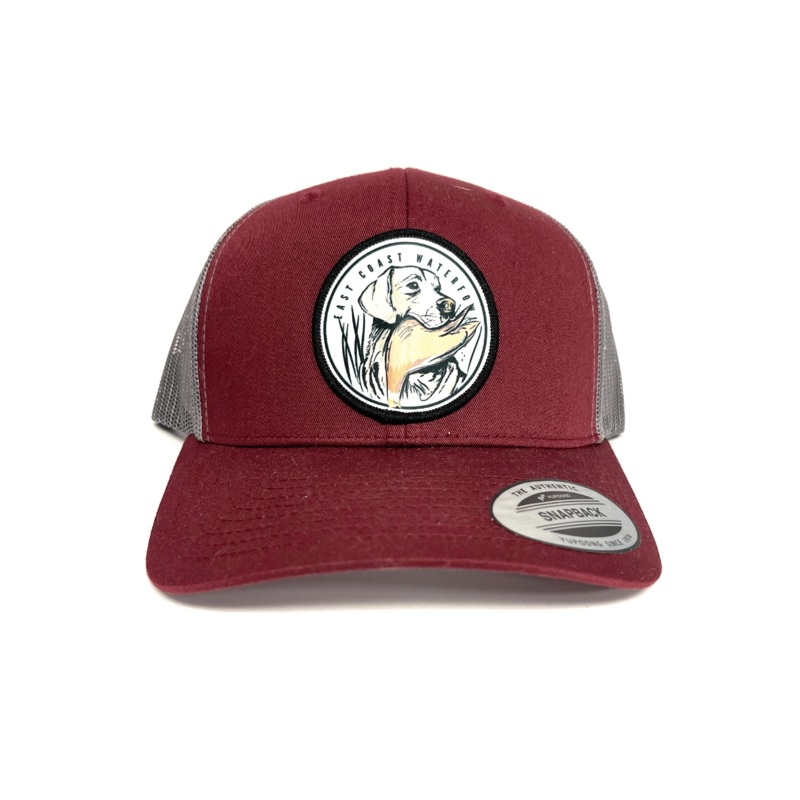 Yellow Lab Circle Patch Maroon/Gray