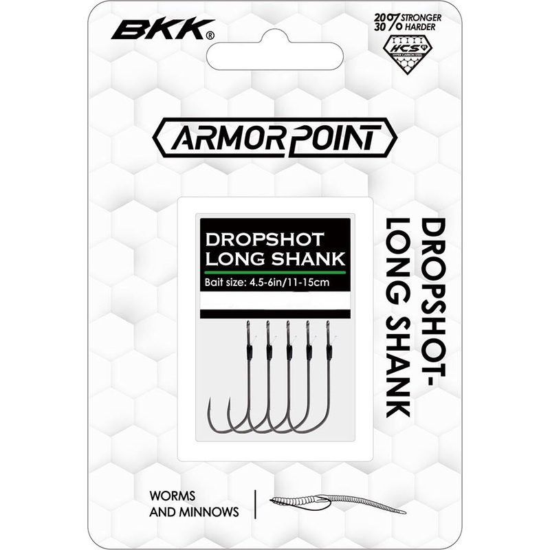 BKK Armor-Point Long Shank Dropshot Hooks #2 5 pack