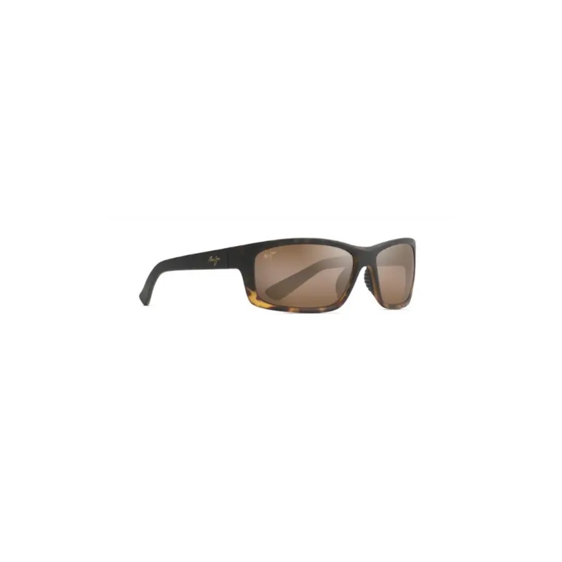 MAUI JIM KANAIO COAST POLARIZED SUNGLASSES MATTE TRANSLUCENT BLUE BLACK WITH STRIPE BLUE HAWAII
