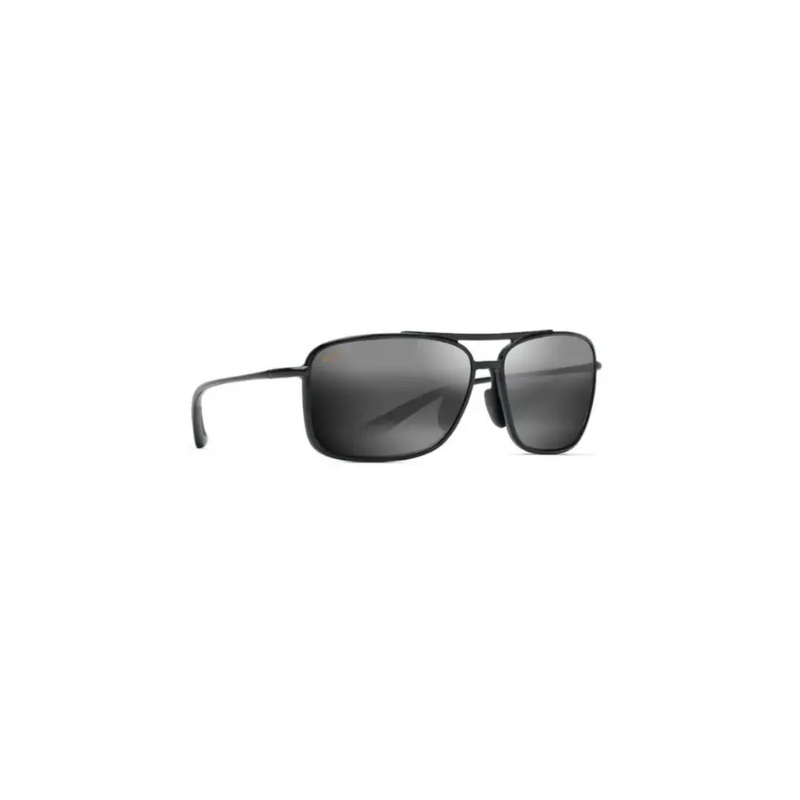 MAUI JIM KAUPO GAP POLARIZED SUNGLASSES BLACK GLOSS NEUTRAL GREY