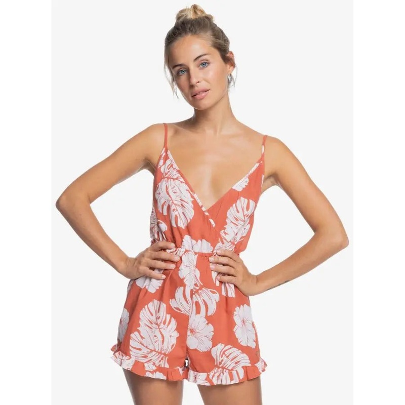 ROXY HONEST LOVE ROMPER BAKED CLAY XS