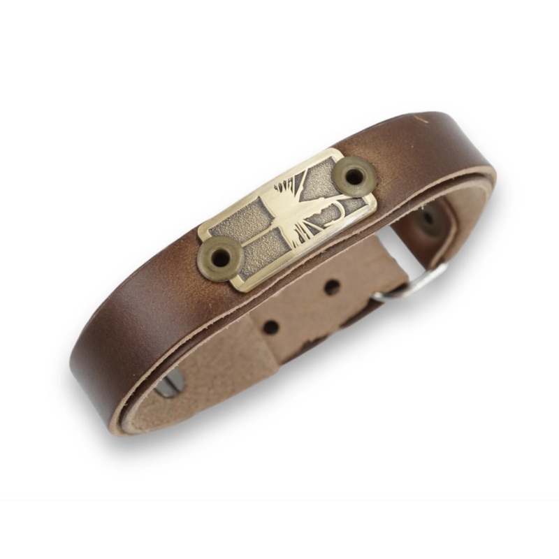 Sight Line Provisions – Bronze – Textured Dry Fly – Skinny Bracelet