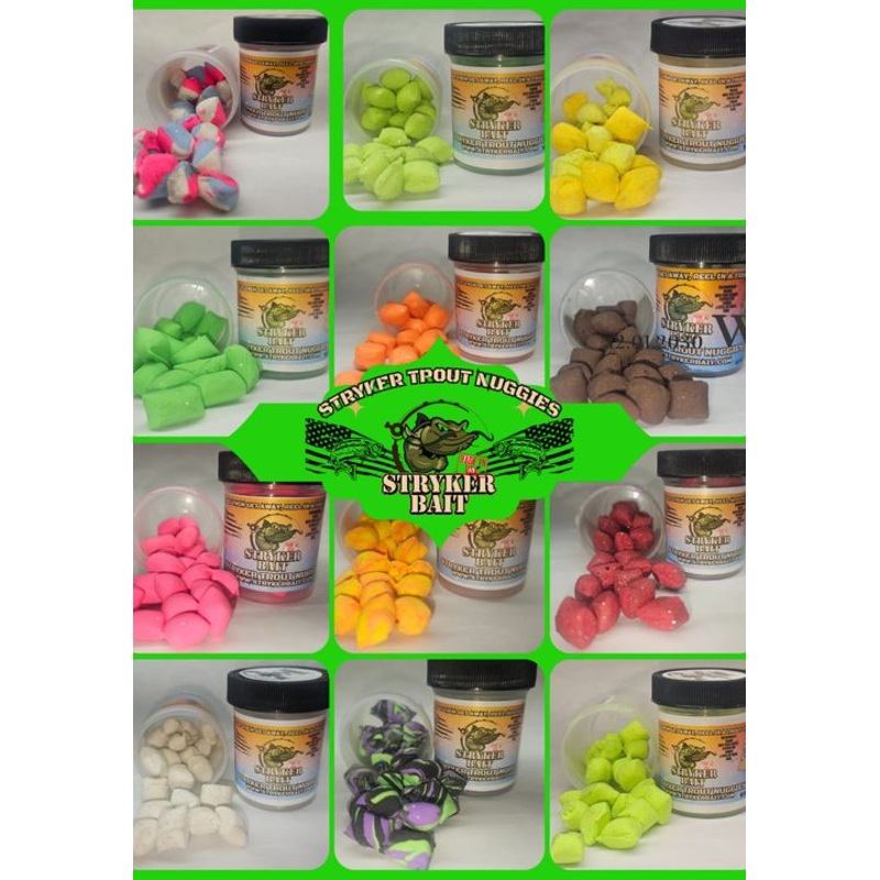 STRYKER TROUT NUGGIES Chartreuse Bait Fish