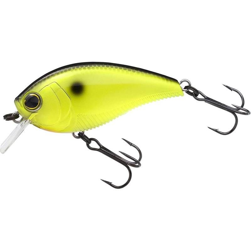 Yo-Zuri 3DB Crank 1.5 Squarebill (F) 60mm 2 3/8″ Black/Chartreuse