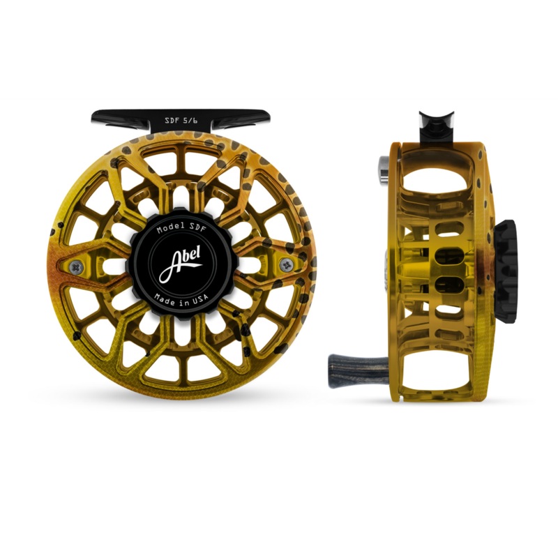 Abel SDF Fly Reel Ported – Native Cutthroat-Black Knob 5/6 WT with Ebony Handle 5/6 wt
