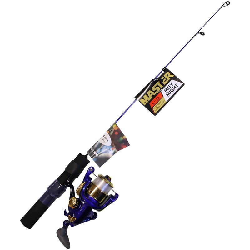 Master DN478-DP Mighty Mite Lighted Spin Combo, With Line, 2BB, 2′