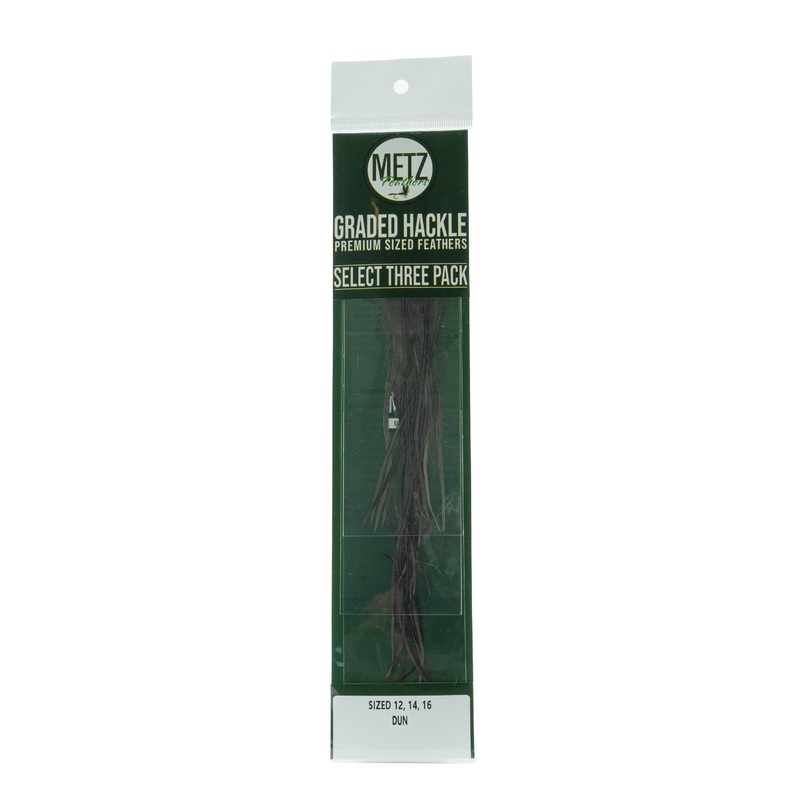 Metz Hackle Select 3PK Grizzly 12 14 16