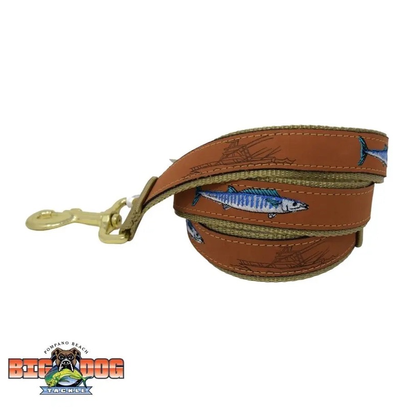DOG LEASH LEATHER WAHOO SAND 4ft