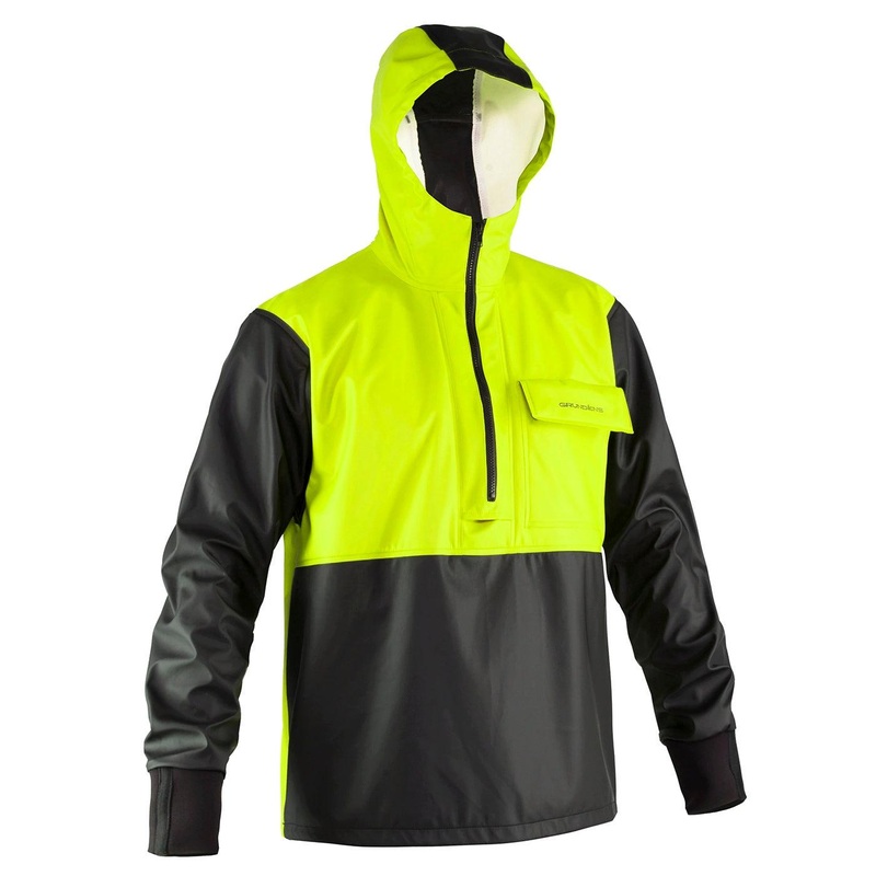 Grundens Neptune 103 Commercial Fishing Anorak Pullover Jackets Hi Vis Yellow M