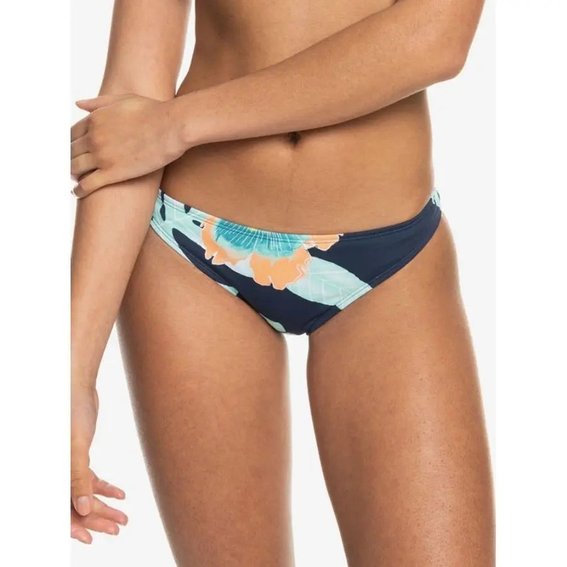 ROXY PRINTED BEACH CLASSICS MODERATE BIKINI BOTTOM MOOD INDIGO VENTURA XS