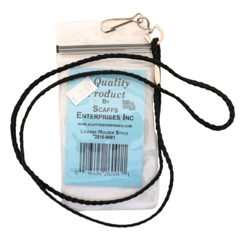 Scaffs 36″ Lanyard License Holder Zipseal 4″ x 2 1/2″