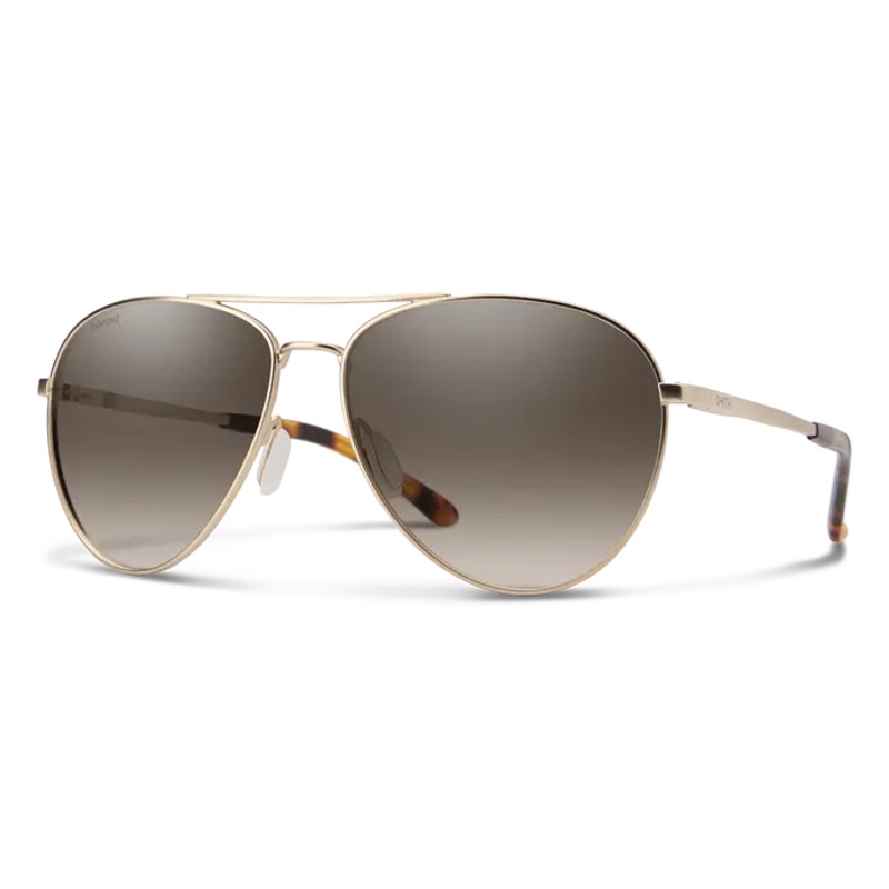 SMITH LAYBACK CHROMAPOP POLARIZED SUNGLASSES MATTE GOLD BROWN GRADIENT