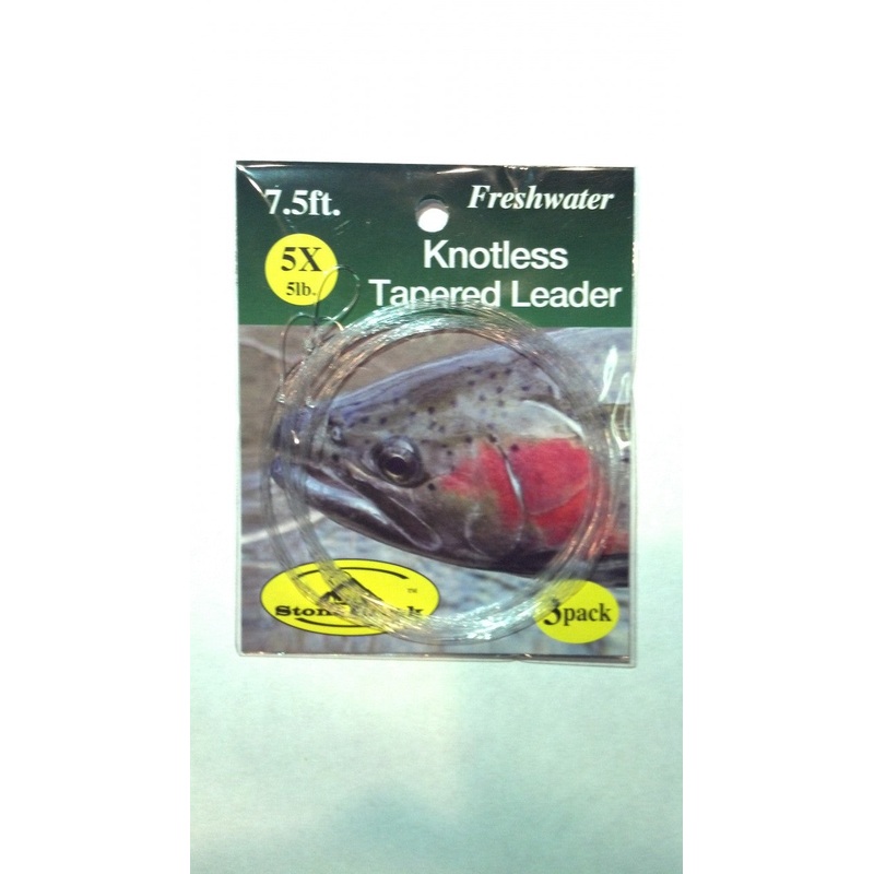 Stone Creek Knotless Tapered Leader 9ft 3pk – Fly Fishing 3X