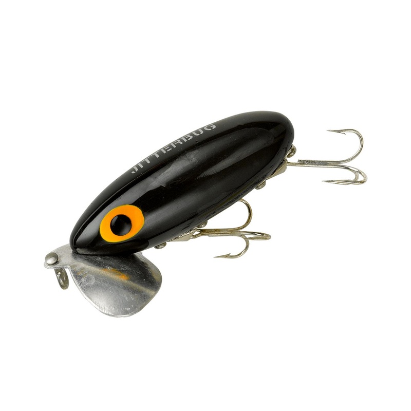 Arbogast Jitterbug Wakebaits Length: 2″ – Weight: 1/4oz Black