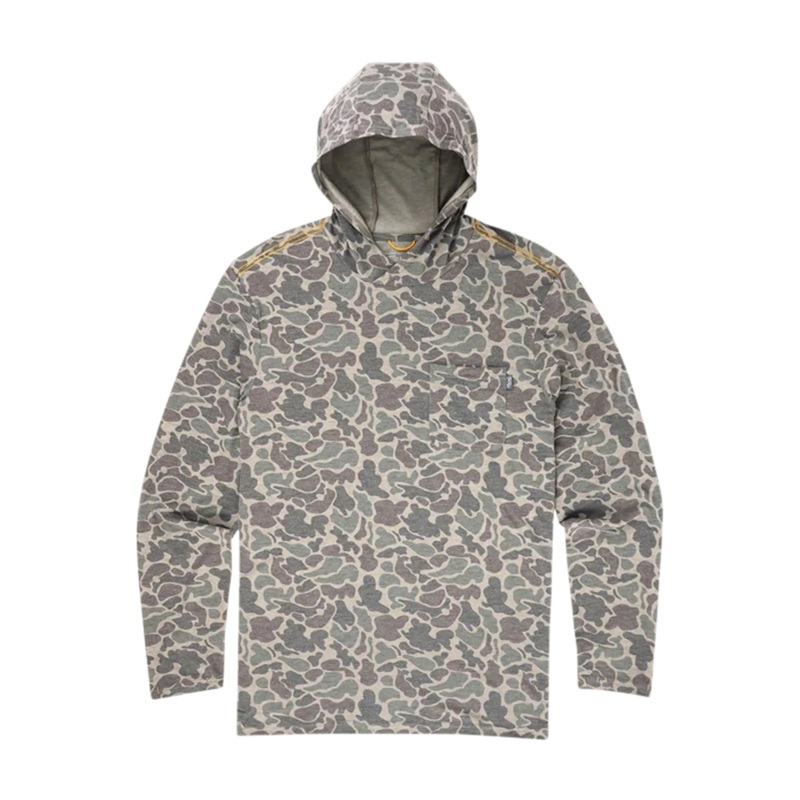 Buxton Hagood Tech Hoodie Dark Green Mallard Camo Small