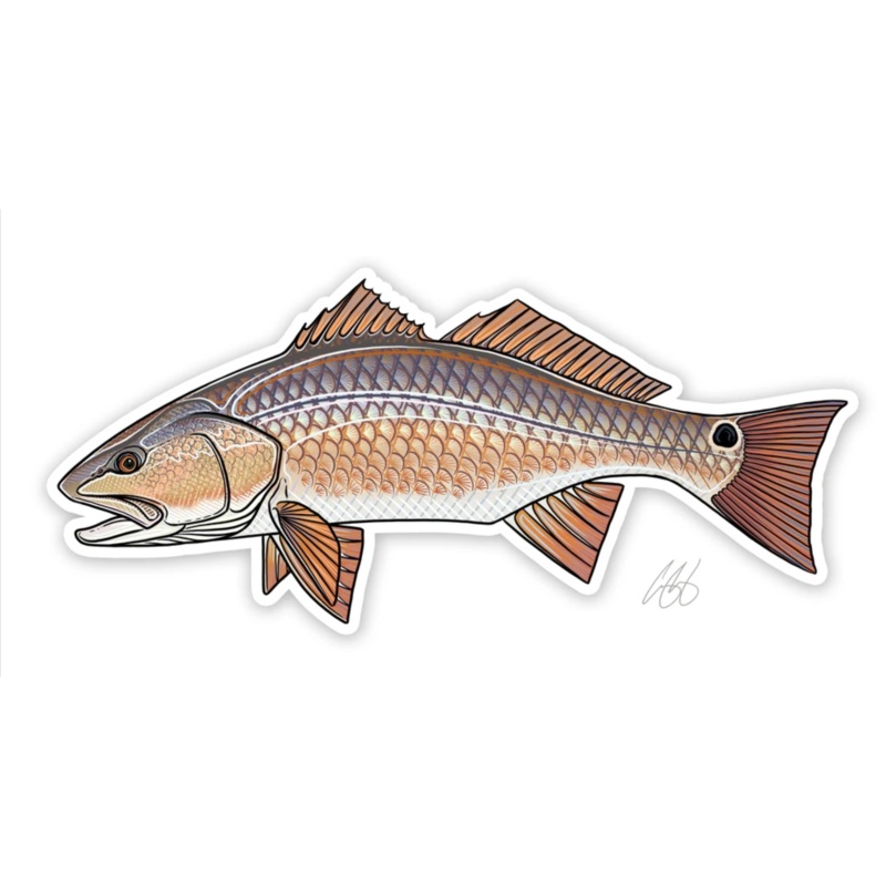 Casey Underwood Redfish Decal Sticker