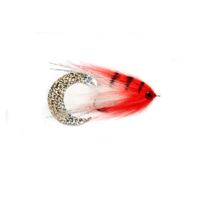 Fulling Mill Paolo’s Wiggle Tail Fly White/Red 6/0