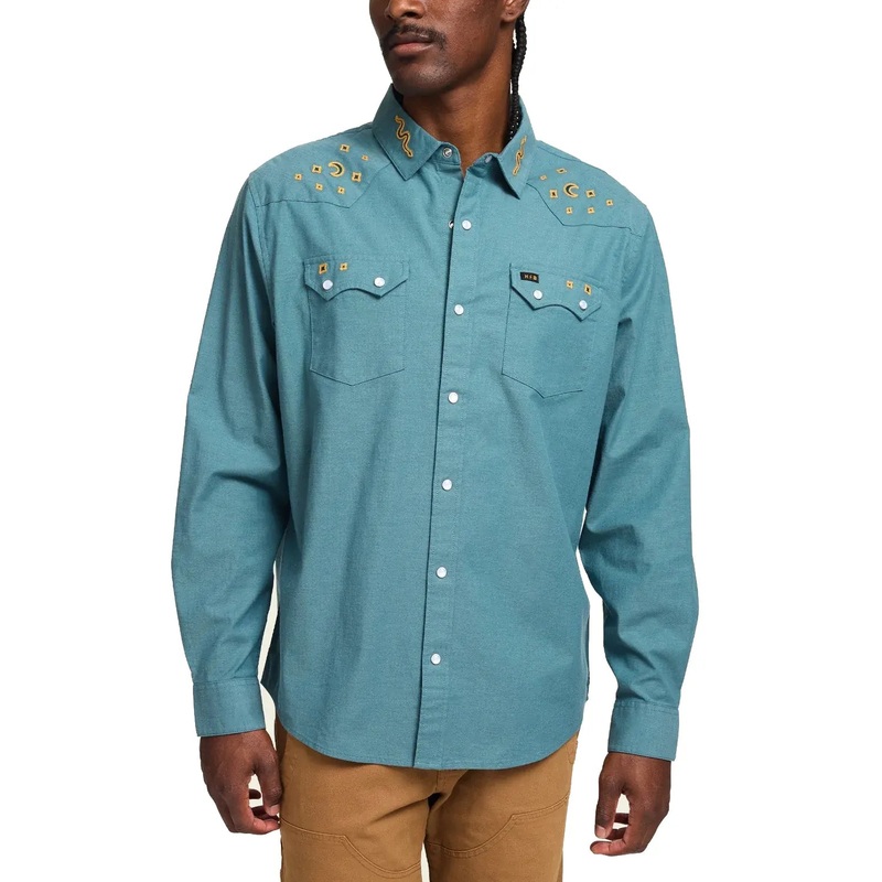 Howler Brothers Crosscut Snapshirt Midnight Chambray (CORE) M