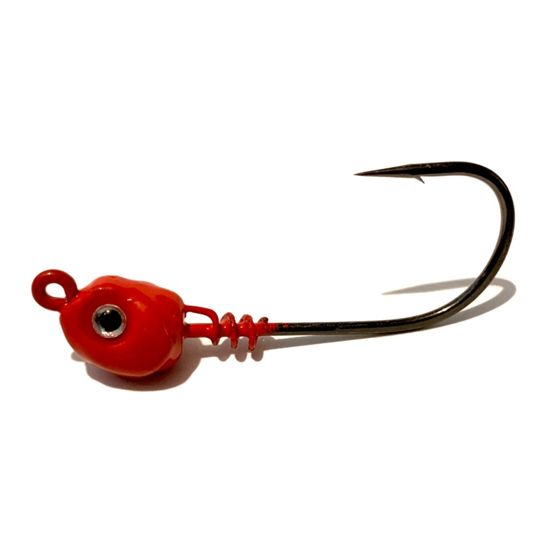 Red Inshore Slammer Saltwater Jig Heads 3pk 1/8oz