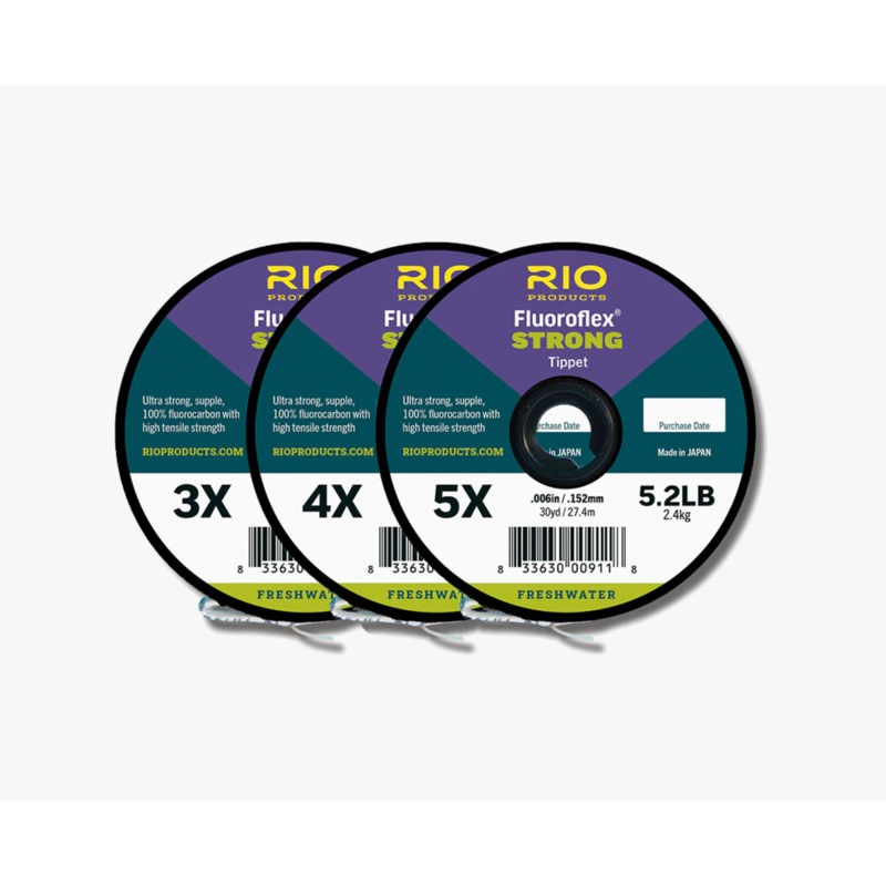 Rio Fluoroflex Strong Tippet Material 30 yd. Spools 3-Pack – Fly Fishing 3X-5X