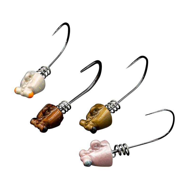 3″ Shrimp Jig Heads Wasabi 1/4 oz.
