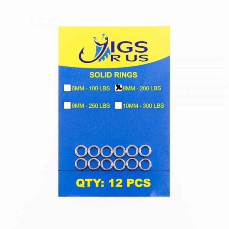JIGS R US SOLID RINGS 9MM (250LBS)