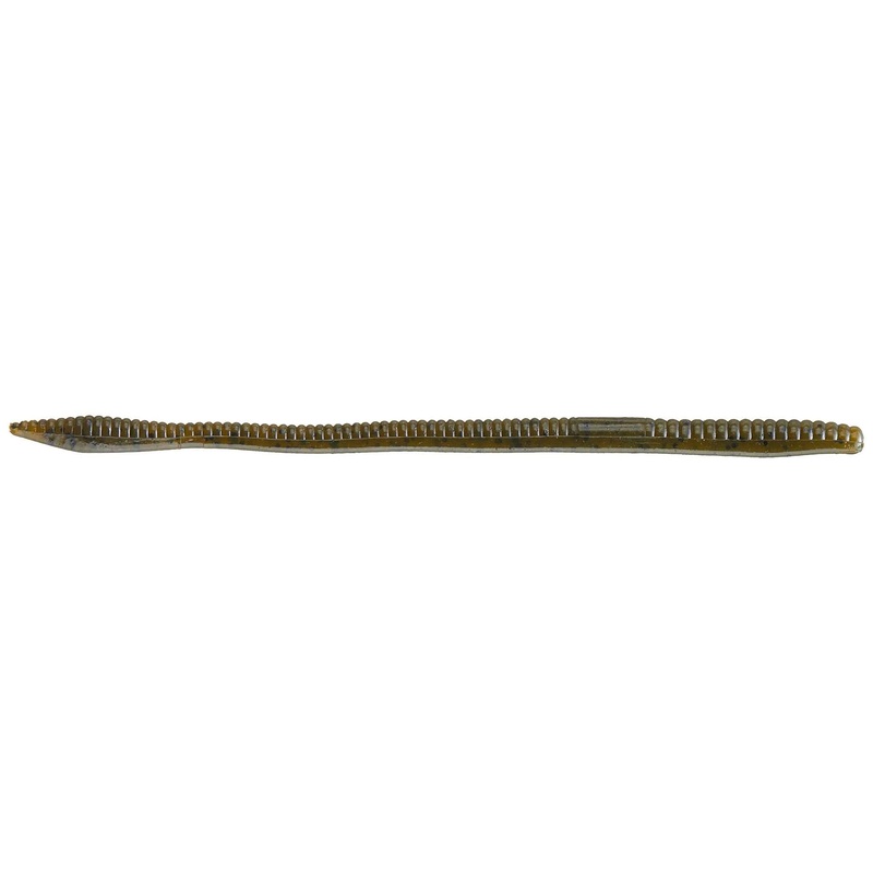 Netbait T-mac Straight Tail Worm Green Pumpkin