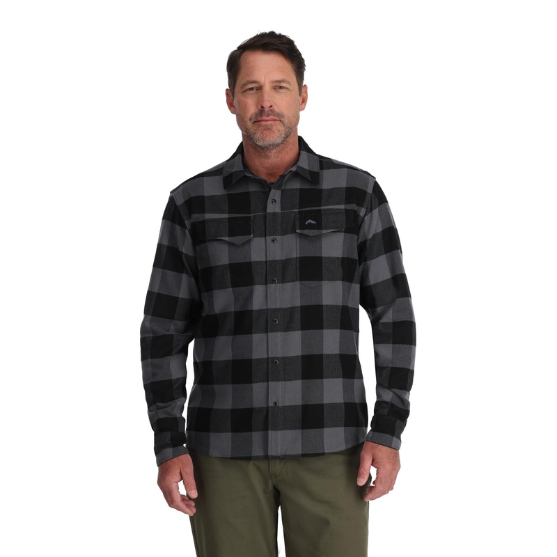Simms M’s Gallatin Flannel LS Shirt Cork Buffalo Check S