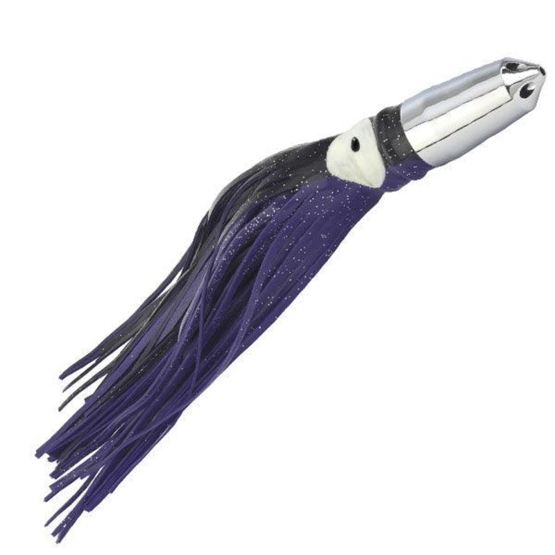 Boone Chrome Jet Unrigged Bullet Trolling Lures Purple/Black Weight: 1oz – Length: 4 3/4″