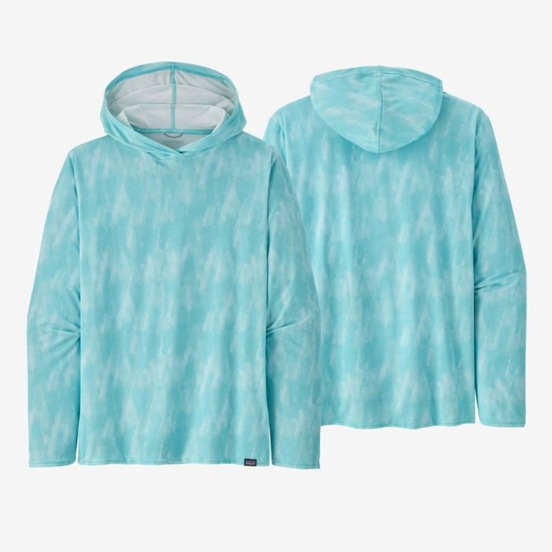 Patagonia Women’s Capilene Cool Daily Graphic Hoody – Agave: Iggy Blue L