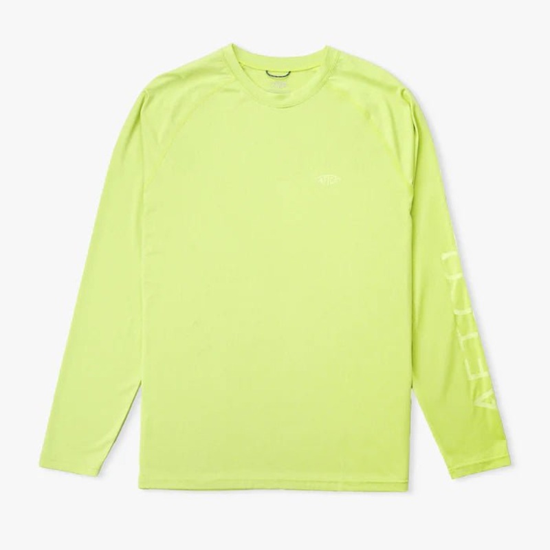 Aftco Samurai LS Sun Protection Shirt L Oyster Gray Heather