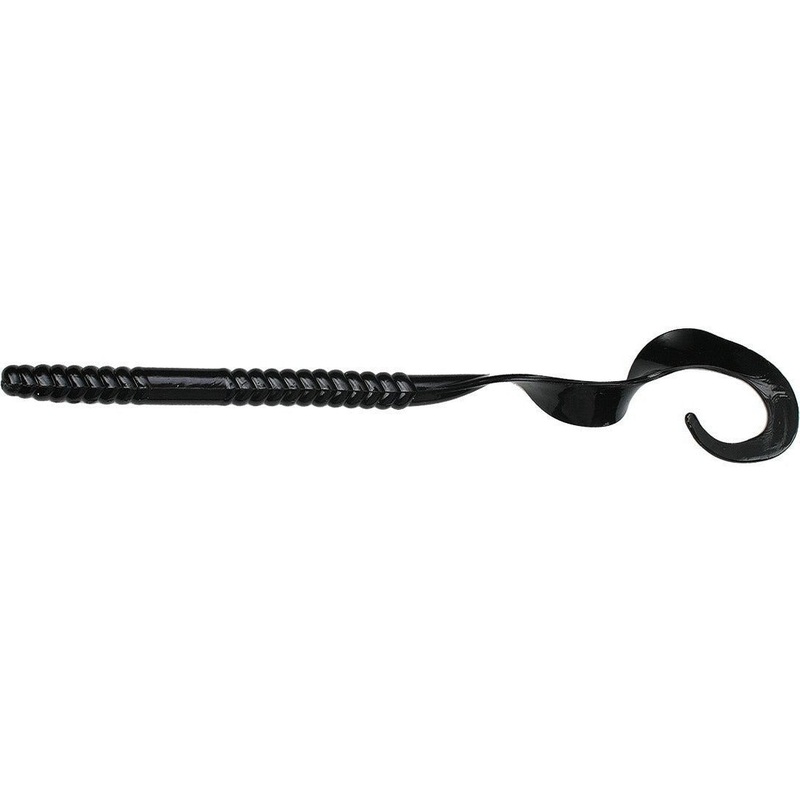 Gambler Ribbon Tail Worms Black 13 inch
