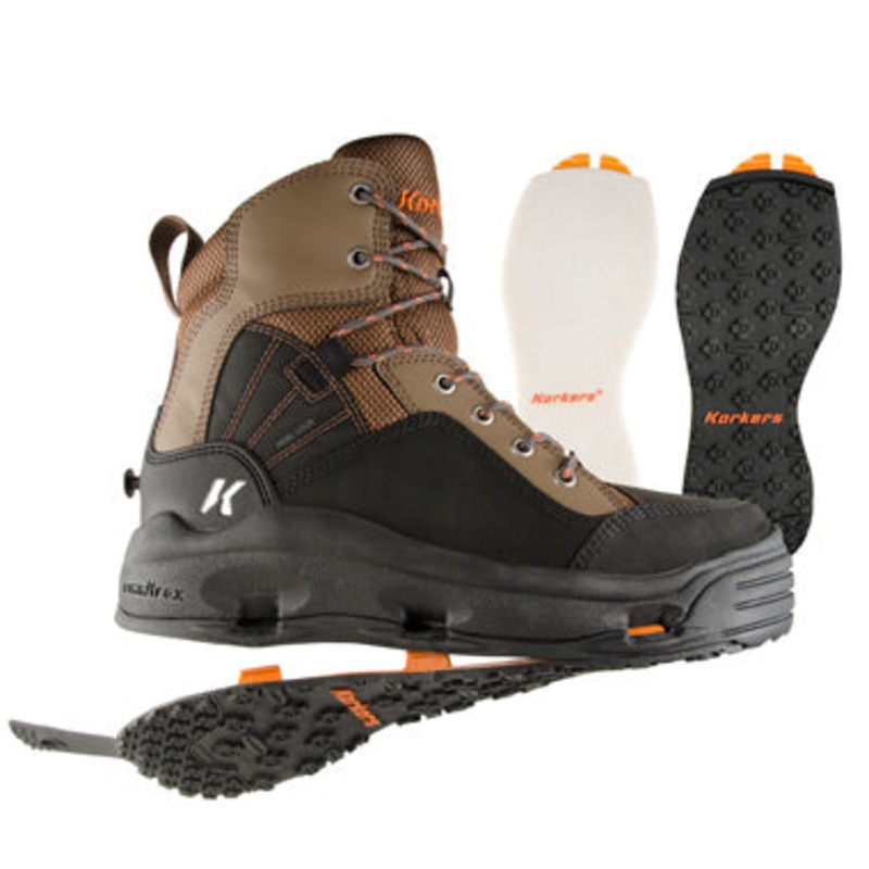 Korkers Buckskin Wading Boot Kling-On & White Felt Soles 5