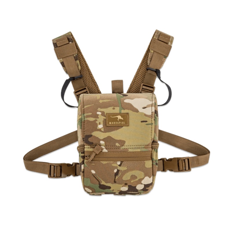 Marsupial ENCLOSED BINOCULAR CHEST PACK Small Multi Cam