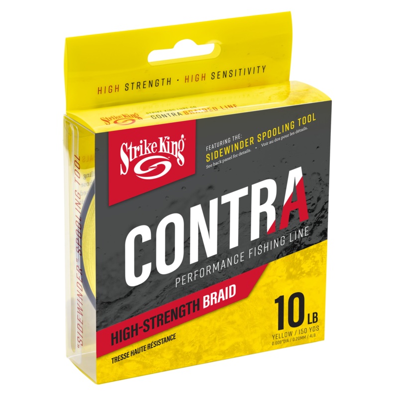 Strike King Contra Braid – Hi-Vis Yellow 8 pound 150 yards