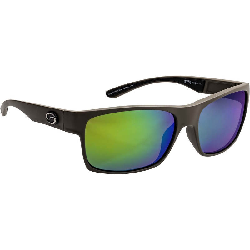 Strike King Plus Catawba Polarized Sunglasses Flat Dark Earth Revo Green Mirror/Amber Lens