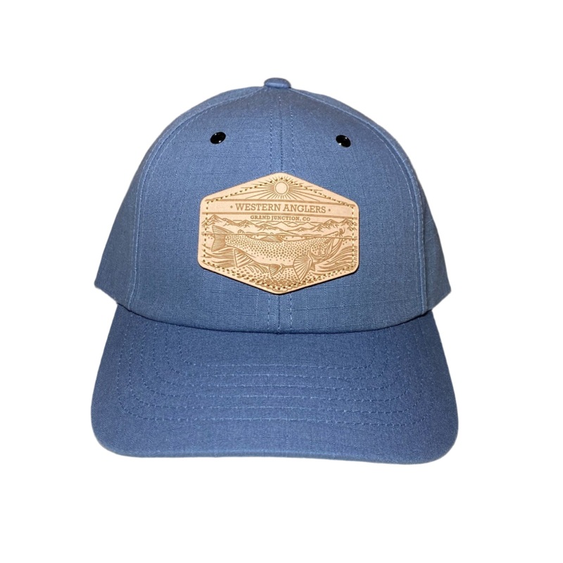 Western Anglers – Richardson Hat – Leather Patch – Blue Mallard Blue Genuine Leather – Casey Underwood – Ringe Riser OSFM