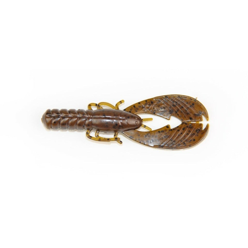 X ZONE LURES MUSCLE BACK CRAW Black Red Flake 4″