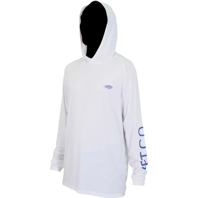 AFTCO SAMURAI 2 HOOD L/S PERFORMANCE WHITE S