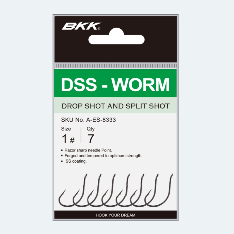 BKK HOOKS DSS-WORM HOOKS Size 6 – 7pk