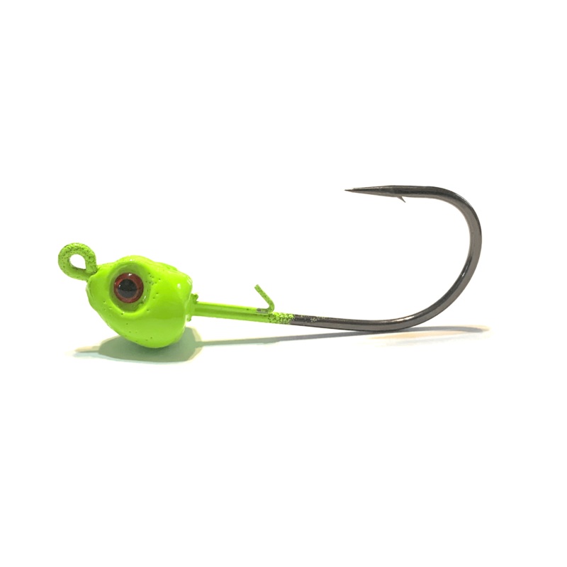 Green Chartreuse J-Slammer Saltwater Jig Heads 3pk 1/8oz
