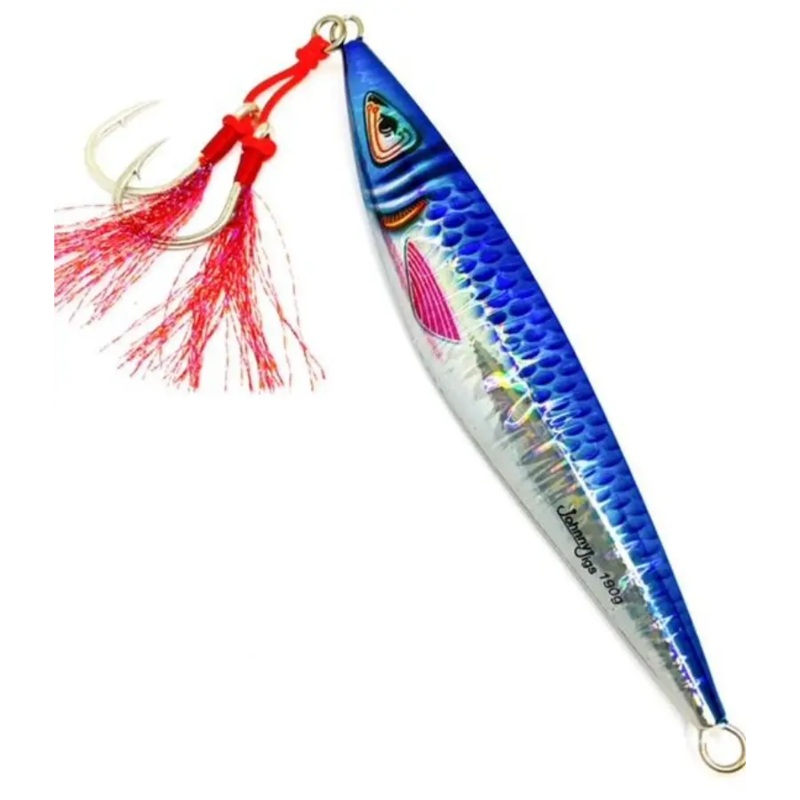 JOHNNY JIGS FLAT BACK JIG GREEN MACK 190G