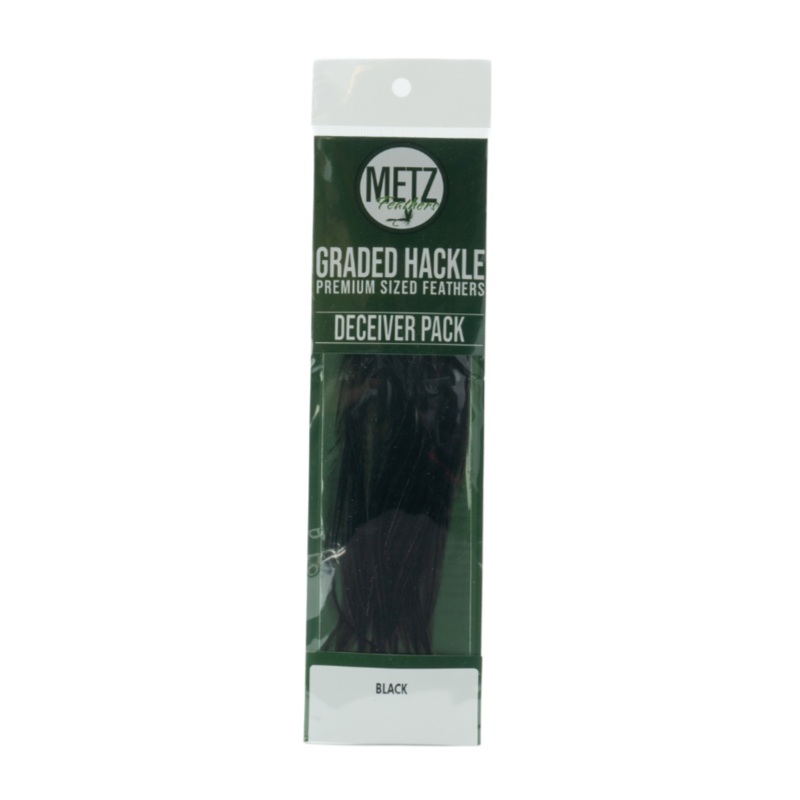 Metz Hackle Deceiver/Streamer Pack Black