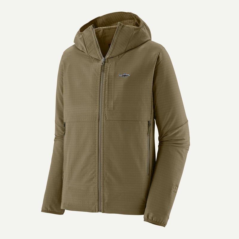 Patagonia M’s R1 TechFase Fitz Roy Trout Hoody Dark Ash XS
